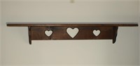 handcrafted country pine wall shelf
