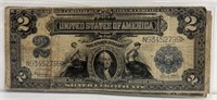 1899 $2 DOLLAR SILVER CERTIFICATE BILL NOTE