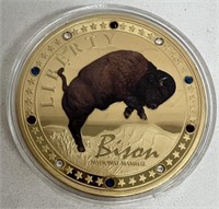 BISON NATIONAL MAMMAL LARGE COIN