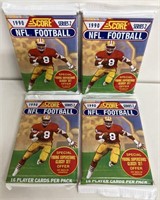 (4) PACKS 1990 SCORE NFL FOOTBALL CARDS SEALED