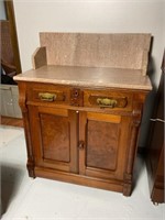 Vintage Eastlake Marble Top Dry Sink