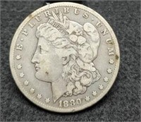 1880-CC Morgan Silver Dollar, XF