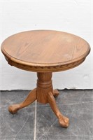 Claw Foot Pedestal End Table