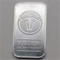 BULLION 1 OZ FINE SILVER BAR