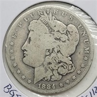 1884 O MORGAN SILVER DOLLAR