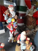 3 Santa Figurines