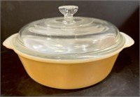 Fire King Peach Lustre Casserole Dish