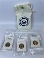 3 Presidential Dollars 24k Enriched