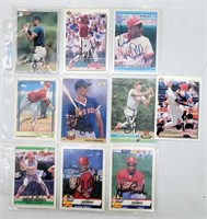 (10) Signed MLB Player Signed Trading Cards