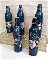 (5) Signed Eagles Bud Light Aluminum Bottles