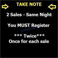 You MUST Register TWICE to Bid in Both Sales
