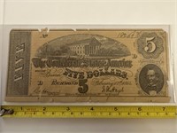 Five dollar confederate bill