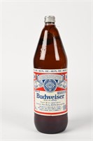 BUDWEISER BEER QUART 8 FL. OZ. AMBER BOTTLE/ FULL