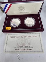2 US Olympic 90% silver coins