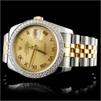 36MM Rolex DateJust 116233 Diamond Watch 18K YG/SS