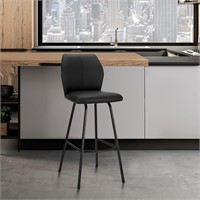 Tandy Black Faux Leather Bar Stool 30