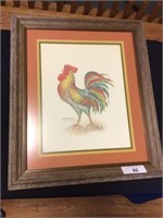 Nellie Meadows rooster print - 18 in x 21 in