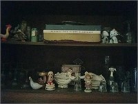 Contents of one of the upper cabinets of the