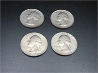 1976 Bicentennial Washington Quarters X 4