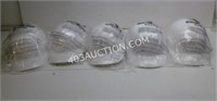 Lot of 5 White Pyramex Hard Hats