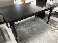 Dark Wood Dining Table With 2 Leafs 60” x 36” x