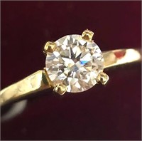 $800 10K  Moissanite(0.44ct) 1.8G Ring