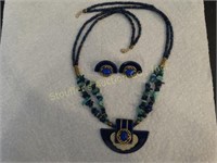 Carol Kent necklace & clip earrings