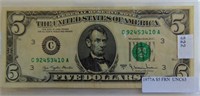1977-A $5.00 Fed. Reserve Note
