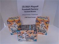 LOT OF 3 2021 PLAYOFF FOOTBALL FACTORY SEALED