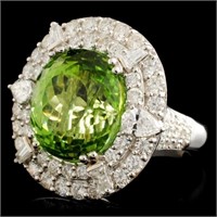 18K Gold Tourmaline 15.99ct & Diam Ring 2.18ctw