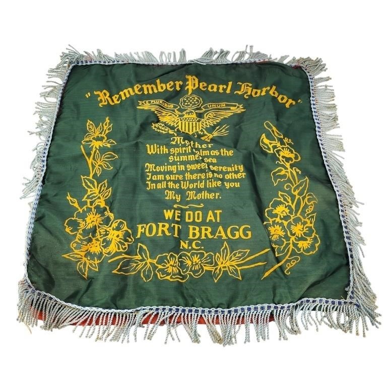 WWII PEARL HARBOR FT BRAGG PILLOW COVER