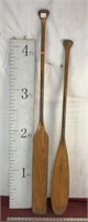 2 Vintage Canoe Paddle Oars