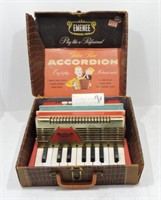 Emenee Golden Piano Accordion with case