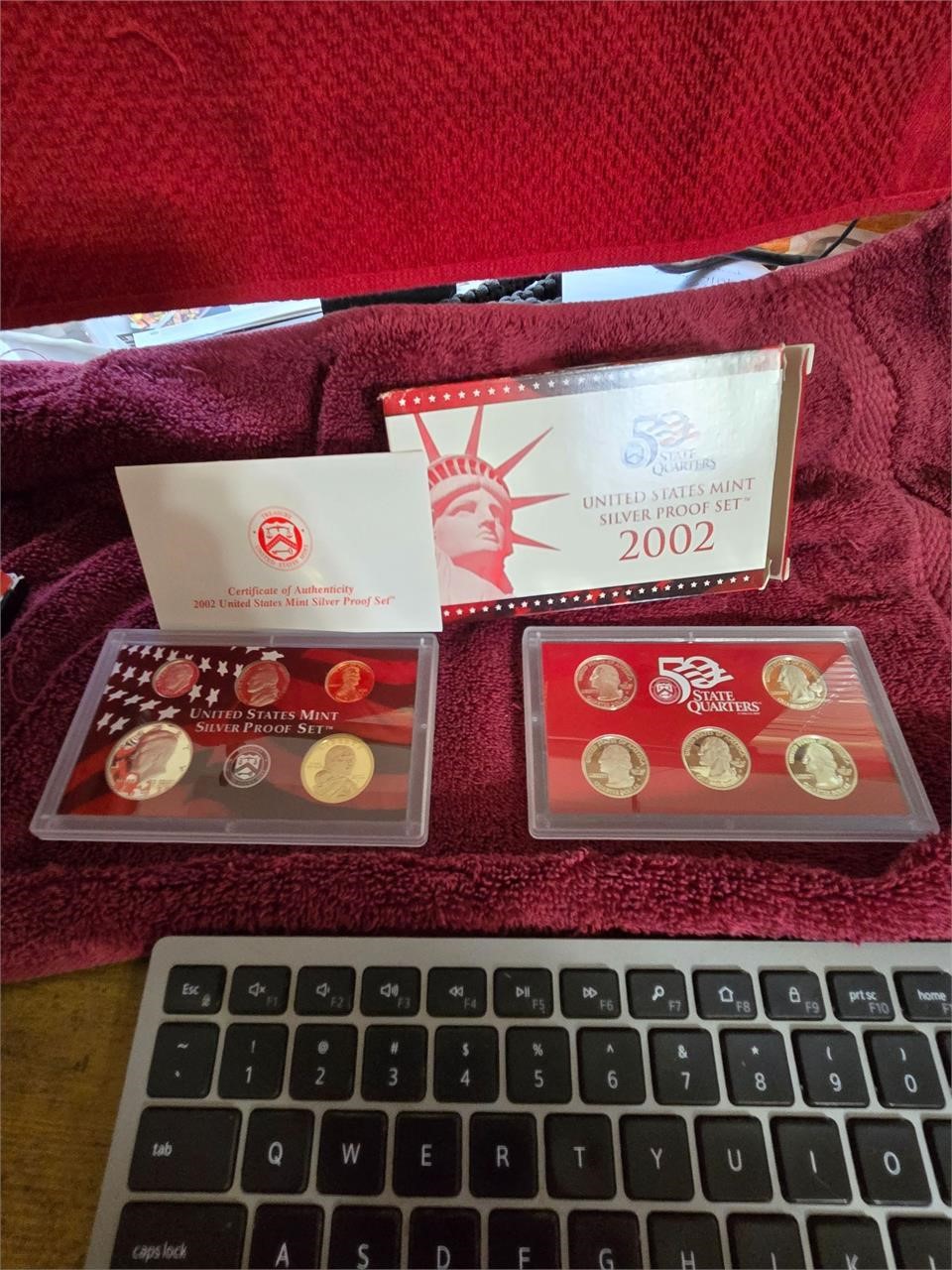 2002 US Mint Silver Proof Set 50 State Quarters