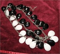 black and white necklace