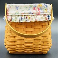 Longaberger Tote Basket W Liner