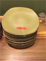 Green Steelite Dinner Plates - 12 x 10
