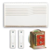 $25  Utilitech White Wired Doorbell Kit
