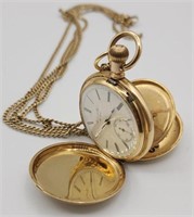 18k Gold Pocket Watch By Bartens & Rice New York