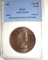 1964 Dollar NNC MS65 Charlottetown