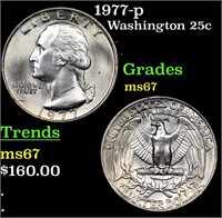 1977-p Washington Quarter 25c Grades GEM++ Unc