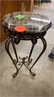 TABLE WITH MARBLE TOP -  SOME DAMAGE