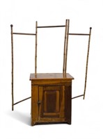 19th C Commode & Bamboo Room Divider