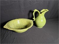 Haeger Pitcher & Bowl