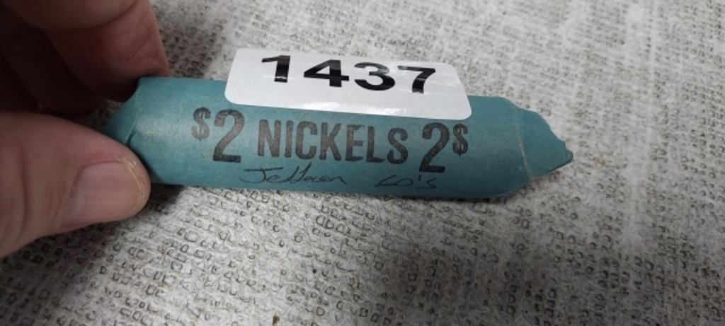 ROLL OF (40) 1960'S JEFFERSON NICKELS