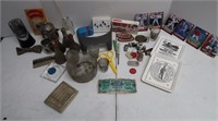 Misc. Lot-Vintage Glassware, Trading Cards & more