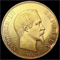 1855-A France .9330oz Gold 100 Francs GAD-1135