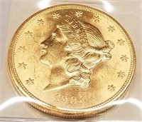 1904 $20 Gold Piece Unc.
