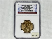 2007 P John Adams Presidential $1 Coin
