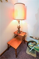 Brass Lamp w/ End Table